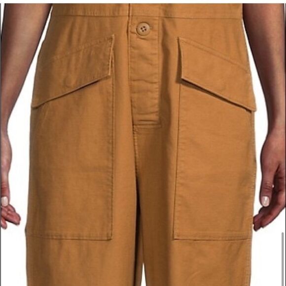 Current/Elliott Utilitarian Jumpsuit Short Sleeve Pants One Piece in Tan Sm NWT - Picture 5 of 8